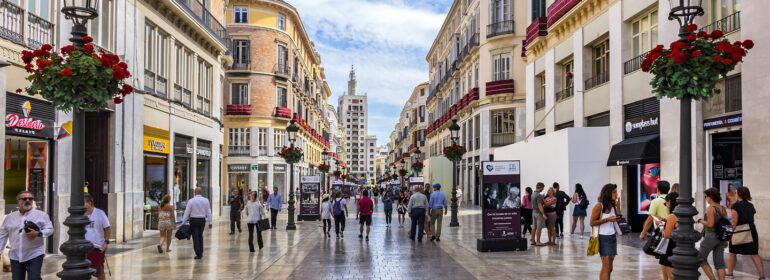 Malaga,,Spain,-,June,4,,2018:,Pedestrian,Larios,Street,(calle