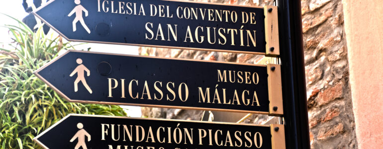 Malaga,,Spain,-,1.11.2019:,Street,Signs,Showing,Way,To,Pablo
